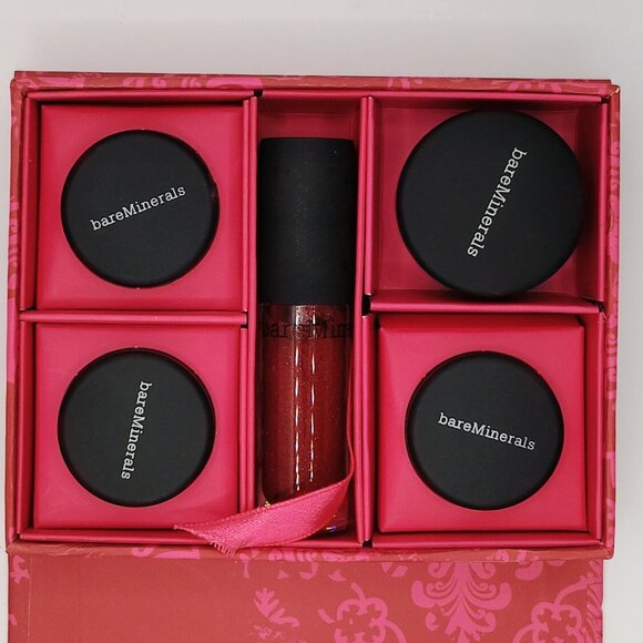 bareMinerals Face Fashion CLASSIC GLAM 5 Piece Kit Eye Shadow, Blush, Lips NEW - Picture 2 of 5